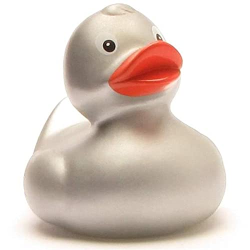 Duckshop Badeente Silvana Silber I Quietscheente I L: 9 cm von Duckshop