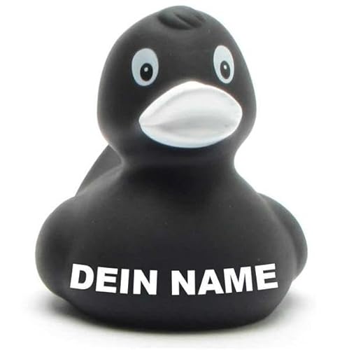 Duckshop Badeenten - personalisierbar (Ente Annegret schwarz) von Duckshop