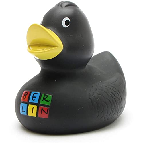 Duckshop Berlin Badeente - schwarz I Quietscheente I L: 7,5 cm von Duckshop