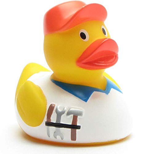 Duckshop Hausmeister Badeente I Quietscheente I L: 7,5 cm von Duckshop