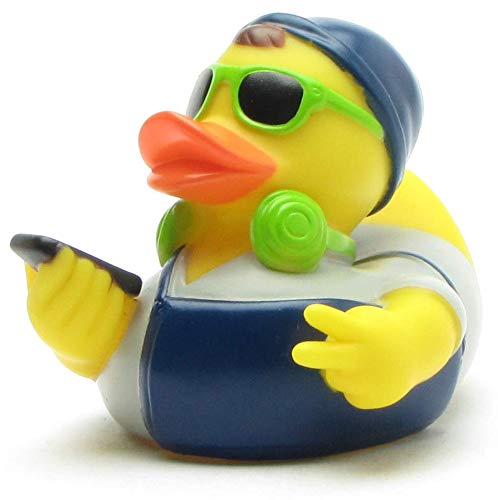 Duckshop I Badeente Hipster grün I Quietscheente I L: 9cm von Duckshop