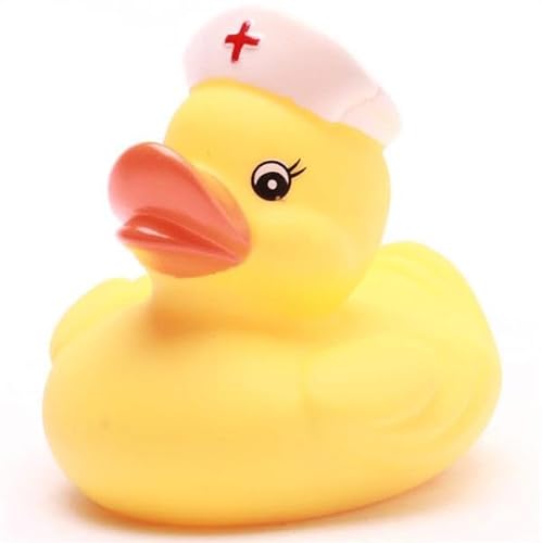 Duckshop I Badeente Krankenschwester I L9cm I Quietscheente I Quietscheentchen I Geschenk Pflegekräfte I Geschenk medizinisches Personal von Duckshop