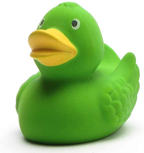 Duckshop I Badeente Naturkautschuk I Gummiente I grün I L: 7,5 cm von Duckshop