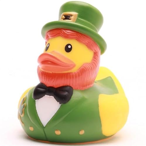 Duckshop I Badeenten United Kingdom I Schottland I England I Union Jack I Quietscheente I Quietscheentchen UK (Badeente Leprechaun) von Duckshop