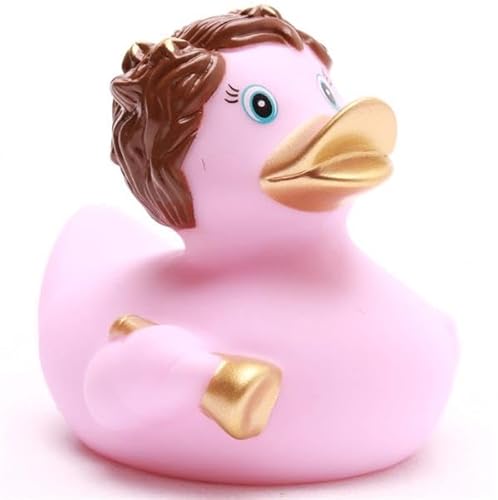 Duckshop I Engel Quietscheentchen -pink I Badeente I L: 9 cm I Geschenk für Gläubige von Duckshop