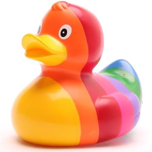 Duckshop I Happy Rainbow Badeente I Quietscheente I L: 9 cm von Duckshop