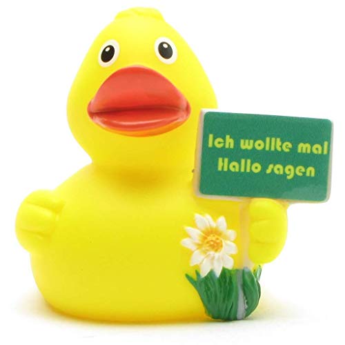 Duckshop I Ich wollte mal Hallo Sagen Badeente I Quietscheente I L: 7,5 cm von Duckshop