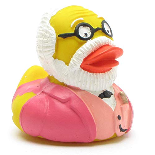 Duckshop I Sigmund Freud Badeente Pink I Quietscheentchen - L: 7,5 cm von Duckshop