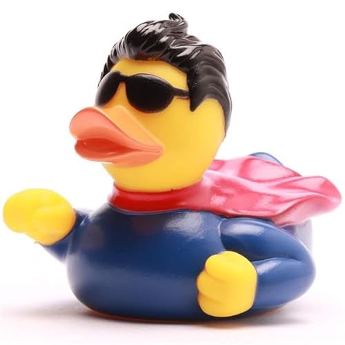 Duckshop I Superheld Badeente I L9cm I Quietscheente I Quietscheentchen I Geschenk Superhelden Fans I Geschenk Kinder von Duckshop