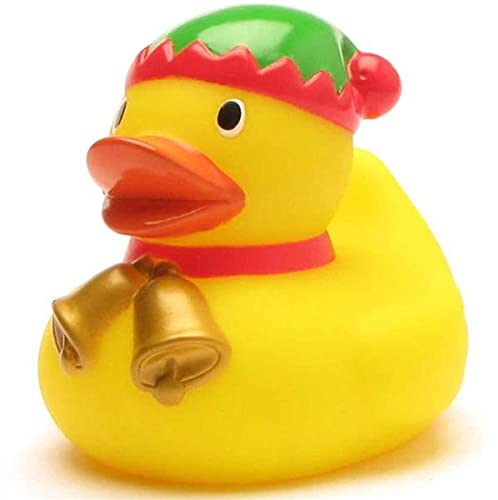 Duckshop I Weihnachtswichtel Badeente I Quietscheente I L: 8 cm von Duckshop