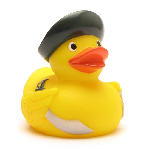 Duckshop Piraten Badeente mit Hut und Säbel I Quietscheente I L: 9,5 cm von Duckshop