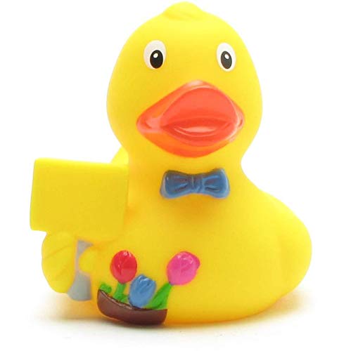 Duckshop Stadt-Badeente - blanko I Quietscheente I L: 8 cm von Duckshop