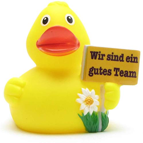 Duckshop Wir sind EIN gutes Team Badeente I Quietscheente I L: 8 cm von Duckshop