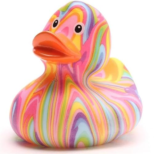 Groovie Badeente - inkl. Gummienten-Schlüsselanhänger im Set I L9cm I Quietscheente I Geschenk für Glück von Duckshop