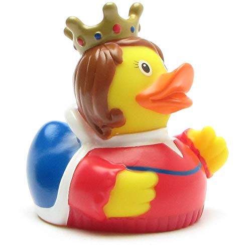 Duckshop I Badeente Königin I Quietscheente I L: 8 cm I inkl. Quietscheentchen-Schlüsselanhänger im Set I Geschenk von Duckshop