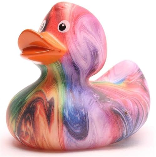 Kosmos Badeente - inkl. Gummienten-Schlüsselanhänger im Set I L9cm I Quietscheente I Geschenk für Glück von Duckshop