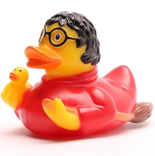 Magic Boy Badeente - inkl. Gummienten-Schlüsselanhänger im Set I L10cm I Quietscheente I Geschenk für Film Fans I Geschenk für Harry Potter Fans von Duckshop