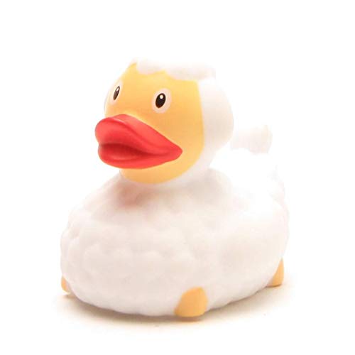 Mini Schaf Badeente -weiß I Quietscheente I L: 4,5 cm von Duckshop