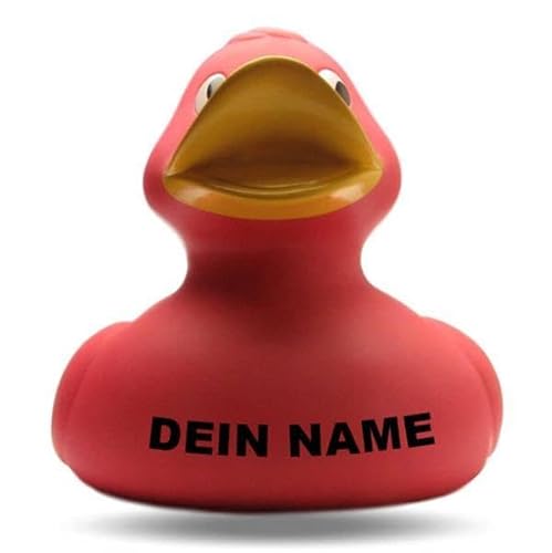 DUCKSHOP Badeenten - personalisierbar (XXL-Badeente Eva rot 31cm) von Duckshop