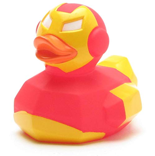 Red Star Badeente I Quietscheentchen I L: 8,5 cm I inkl. Badeenten-Schlüsselanhänger im Set I Geschenk für Marvel-Fans I Geschenk für Superhelden-Fans von Duckshop