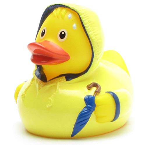 Duckshop I Schlechtwetter Badeente I Quietscheente I L: 8 cm - inkl. Quietscheentchen-Schlüsselanhänger I Geschenk Sammler von Duckshop