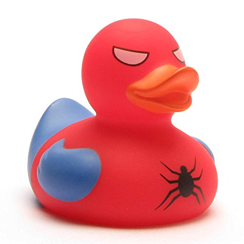 Spiderman Badeente I Quietscheente I L: 8,5 cm I inkl. Badeenten-Schlüsselanhänger im Set von Duckshop