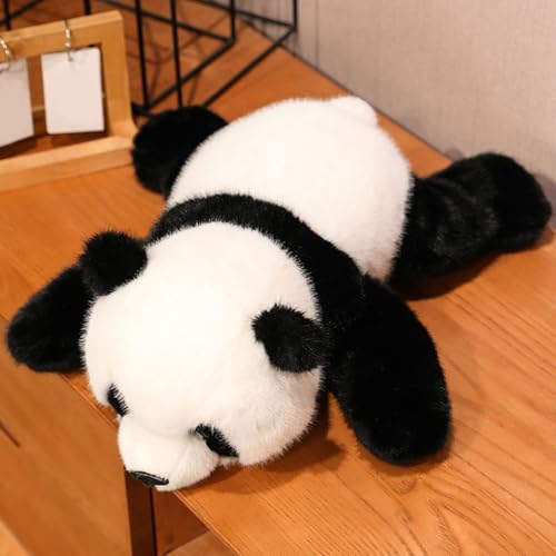 Beschwerte Stofftiere des Roten Pandas, 11 Zoll beschwerte Stofftiere der Panda-Kollektion, superweiches rotes Panda-Plüschkissen, Plüschpuppen, Schlafkissen for Kinder, Jungen, Mädchen(Black,11") von Duduoaw