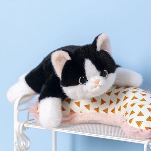 Beschwerte Stofftiere des Roten Pandas, 11 Zoll beschwerte Stofftiere der Panda-Kollektion, superweiches rotes Panda-Plüschkissen, Plüschpuppen, Schlafkissen for Kinder, Jungen, Mädchen(Black cat,25") von Duduoaw