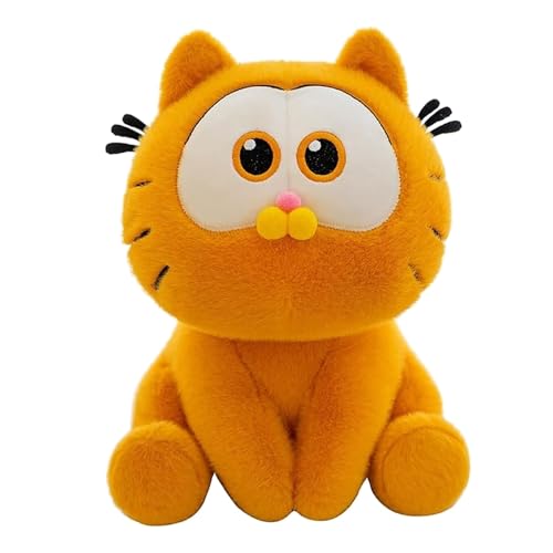 Duduoaw Garfeld Big Eyes Puppe, Plüschpuppe for Mädchen und Jungen, Raubkatzen-Plüschtier, schlafendes Plüschtier mit bequemen Geschenken for Festivals und Geburtstage(25CM/9.8in) von Duduoaw