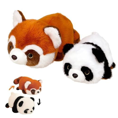 Rote Pandas Als Schwere Kuscheltiere, Roter Panda Als Plüschtier Gegen Angstzustände, Rotes Panda-Stofftier, Schwere Kuscheltiere, Riesenpanda Verwandelt Sich In Ein Rotes Panda-Plüschtier(30CM/13.7in von Duduoaw