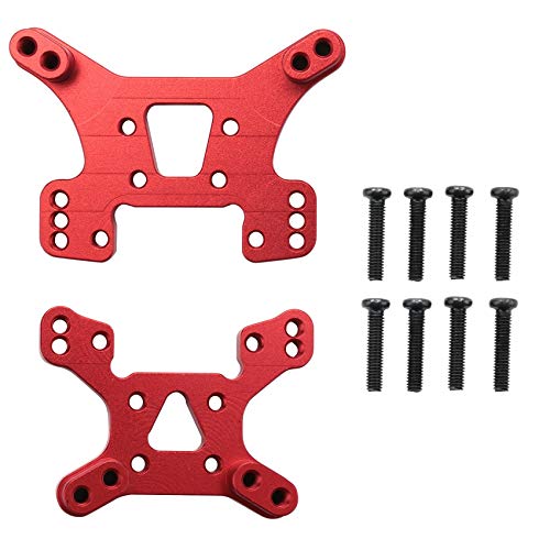 Duendhd 144001 Teil Shock Tower Board Set Vorne und Hinten ZubehöR Teile für 144001 1/14 4WD RC, Rot von Duendhd