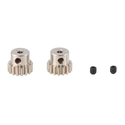 Duendhd 2 Stück Metallritzel-Motorgetriebe mit 2,3 mm Welle 48DP M0.6 M0.8 für RC Auto 1/12 1/16 7075 - Redcat 370/380/390,16T von Duendhd