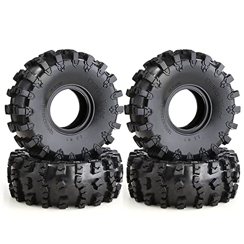 Duendhd 4 STÜCKE 150 MM 2,2 Gummi GroßE Reifen Rad Reifen für 1/10 RC Crawler Axial Wraith SCX10 Capra TRX4 TRX6 D90 von Duendhd