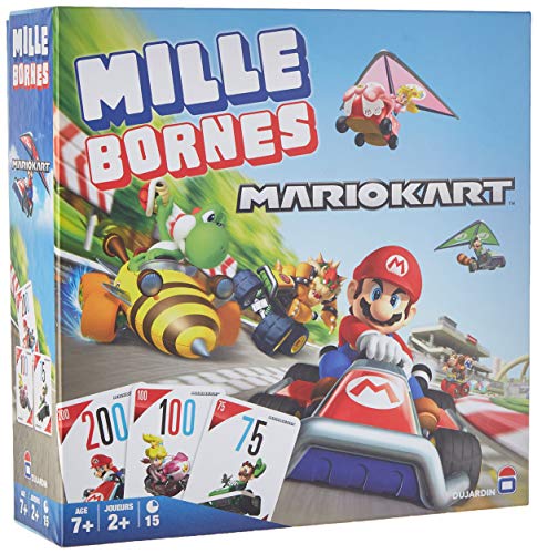 Dujardin Mille Bornes Mario Kart – Brettspiel – zum Spielen mit der Familie – Gesellschaftsspiel – ab 2 Spielern – für Kinder ab 7 Jahren von Dujardin