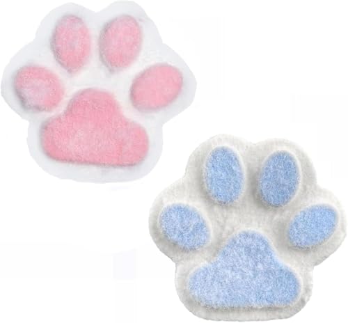 Dujuanus Cat Paw Squishy Big, Katzenpfoten Squeeze Quetschspielzeug, Riesiges Squishy-Spielzeug zum Stressabbau, Entspannungsspielzeug Katzenpfoten-Quetschbälle (2Pcs) von Dujuanus