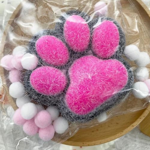 Dujuanus Giant Cat Paw Squishy Sticky, Big Furry Cat Paw Squishy Toys for Stress Relief, Super Soft Squeeze Fidget Toys for Kids Adults (Black) von Dujuanus