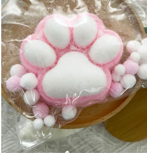 Dujuanus Giant Cat Paw Squishy Sticky, Big Furry Cat Paw Squishy Toys for Stress Relief, Super Soft Squeeze Fidget Toys for Kids Adults (Pink) von Dujuanus