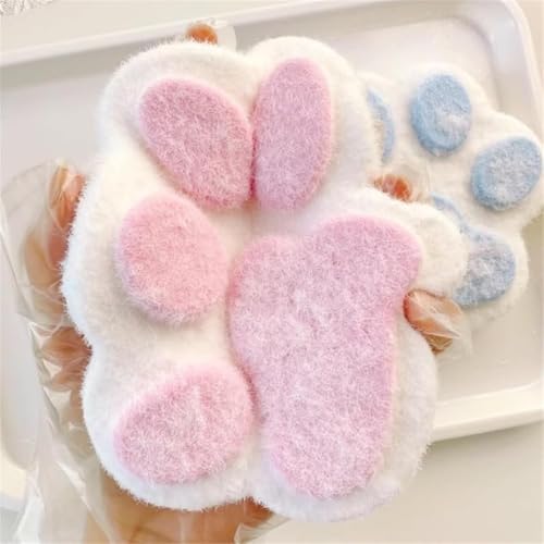 Dujuanus Giant Cat Paw Squishy Sticky, Big Furry Cat Paw Squishy Toys for Stress Relief, Super Soft Squeeze Fidget Toys for Kids Adults (White) von Dujuanus