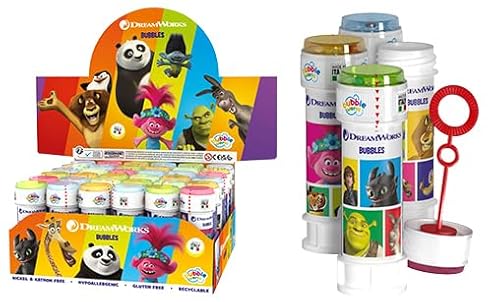 DULCOP DreamWorks Seifenblasen – 60 ml – 047336 – Mehrfarbig – Kunststoff – Offizielles Lizenzprodukt – Spielzeug für Kinder – Outdoor-Spiel – ab 3 Jahren von Dulcop