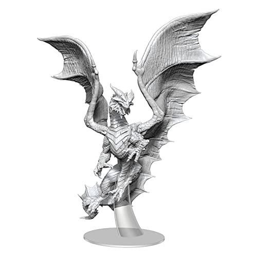 Dungeons & Dragons D&D Nolzur's Marvelous Miniatures: Adult Copper Dragon - Unlackierte Figur, grundiert & fertig zum Malen, RPG-Figur, für Display & Tischplatte von Dungeons & Dragons