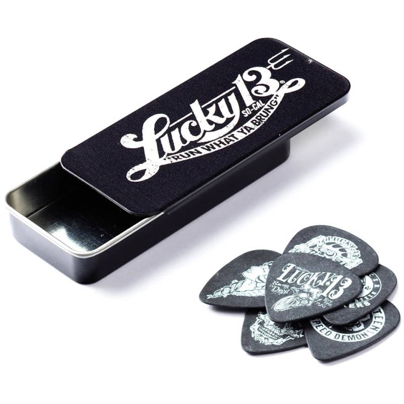 Dunlop Lucky 13 Pick Tin (0,73 mm) Plektrum von Dunlop