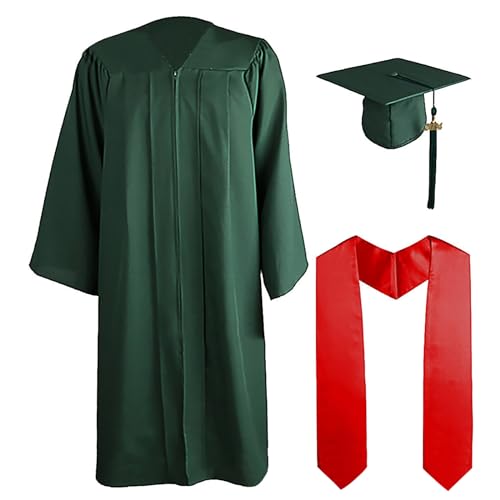 Duohropke Abschluss Talar mit Hut 2024 Doktorhut Bachelor Uni Abi Master Kostüm Geschenke Absolventen Akademischer Herren Damen von Duohropke