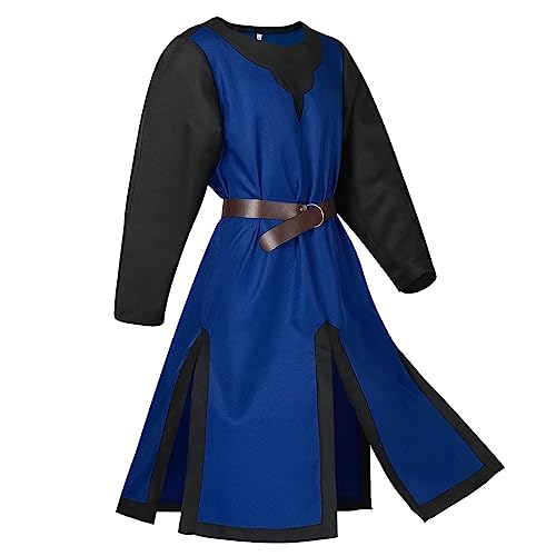 Duohropke Herren Mittelalterliche Kreuzritter Templer Tunika Kostüme Robe Umhang Renaissance Halloween Wappenrock Krieger Cosplay von Duohropke