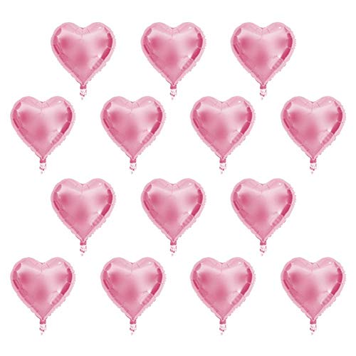 10 stücke 10 zoll Herz Folie Aluminiumfolie Luftballons Party Hochzeit Geburtstag herzförmigen Dekor Dekoration Partei Liefert Set(Rosa) von Duokon