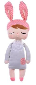 MeToo Schlafpüppchen Angela Doll Grau Süsser Hase Kuscheltier 33cm Schmusepuppe Plüschtier Tolles Geschenk Plush Toy Super Sweet von Duperior