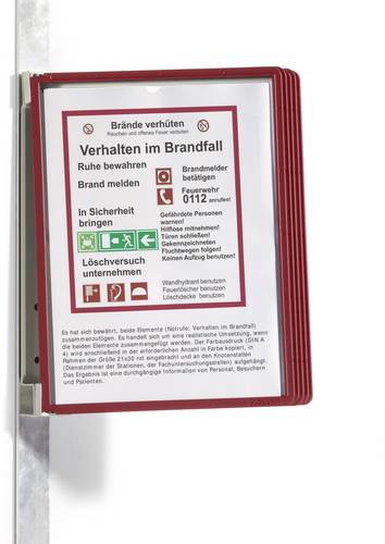 Durable 591403 Sichttafel Rot (B x H x T) 325 x 360 x 260mm DIN A4 von Durable