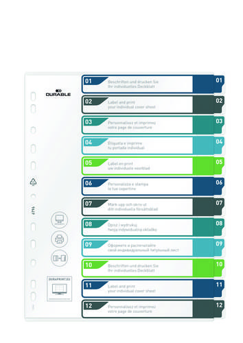 Durable 679627 Register DIN A4+ 1-12 Mehrfarbig 12 Registerblätter 679627 von Durable