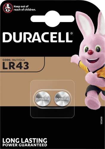 Duracell Knopfzelle LR 43 1.5V 2 St. 73 mAh Alkali-Mangan AG12 von Duracell