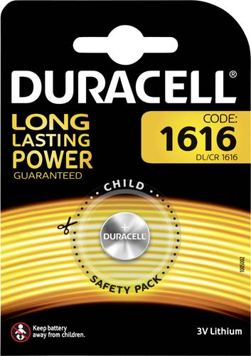 Duracell Knopfzelle CR 1616 3V 1 St. 45 mAh Lithium DL1616 von Duracell