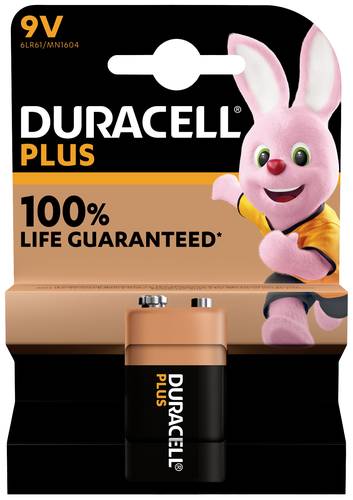 Duracell Plus-9V B1 9V Block-Batterie Alkali-Mangan 9V 1St. von Duracell